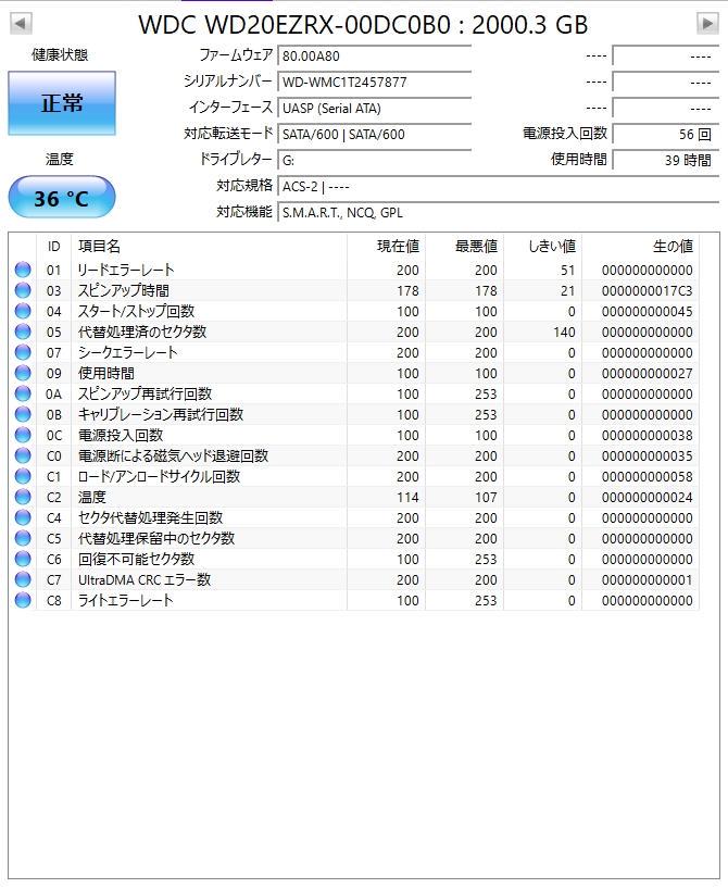 Western Digital HDD WD20EZRX 2TB × 2台セット