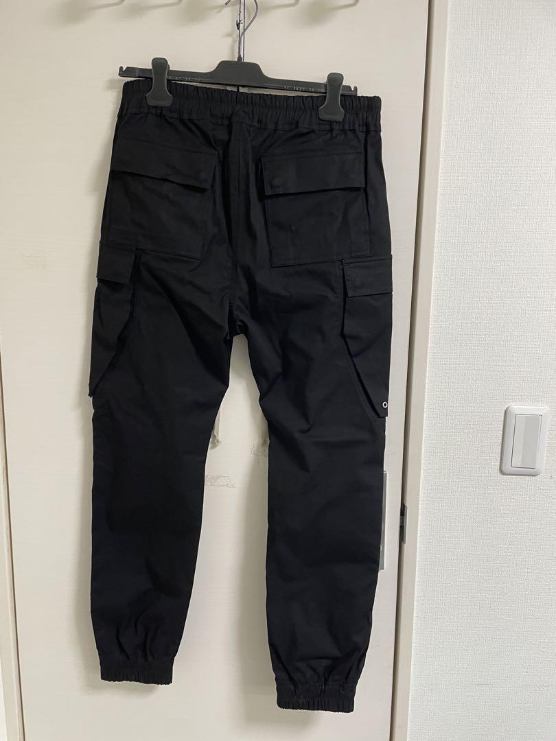 新品リックオウエンスrick owens タグ付きブラック カーゴパンツ