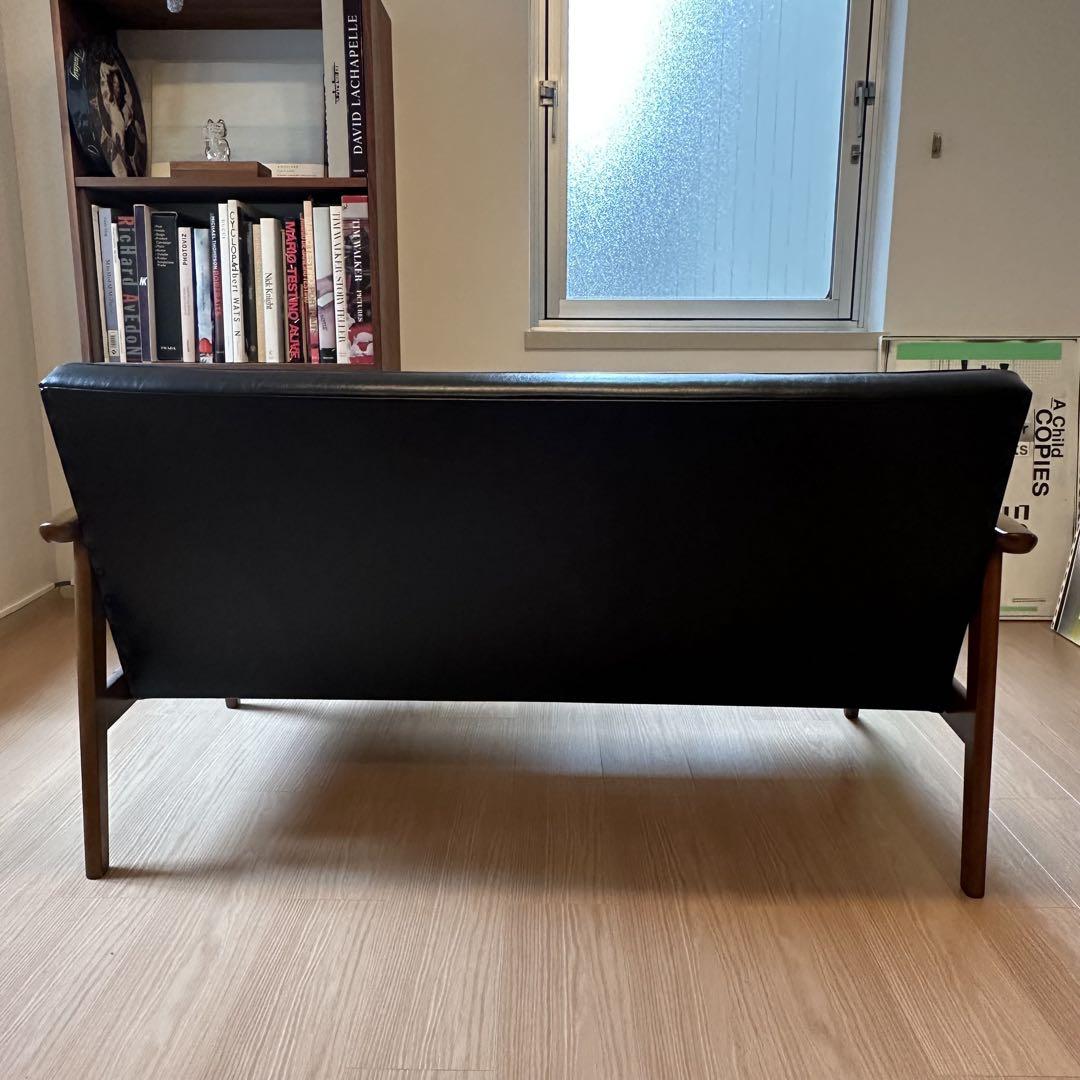 カリモク60 Kチェア 2シーター　スタンダードブラック【美品】