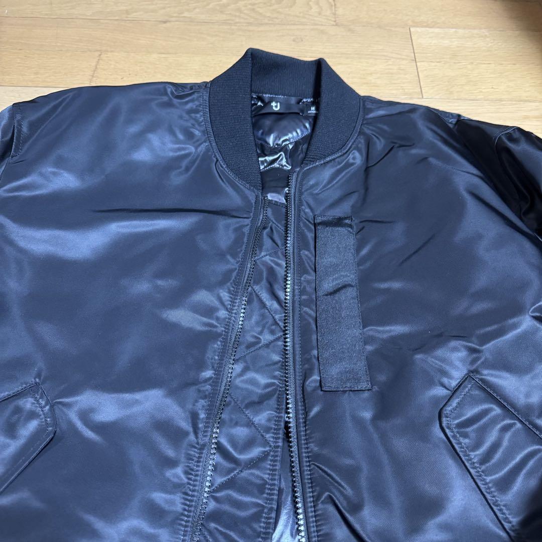 ユニクロ＋J MA-1 ジャケット Very Rare Uniqlo +J Jil Sander Black Nylon MA-1 Jacket 4XL