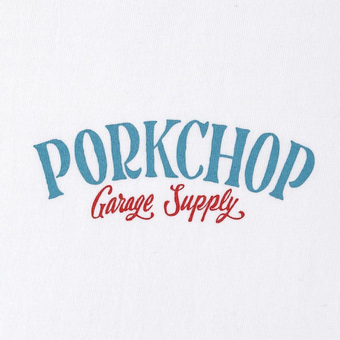 PORK CHOP PORK BACK TEE/WHITE×RDBL L - メルカリ