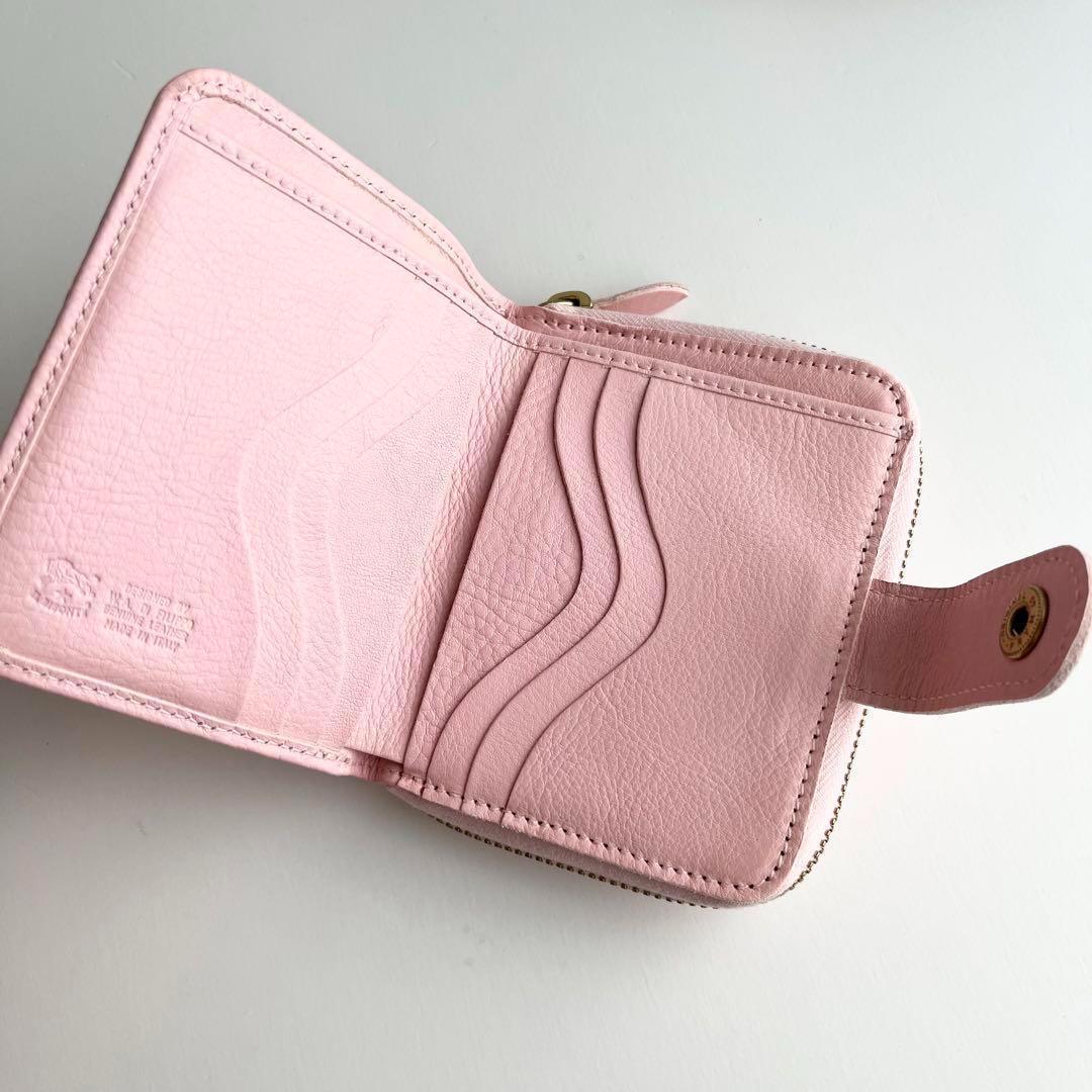 イルビゾンテ IL BISONTE 折り財布 限定ピンク 新品