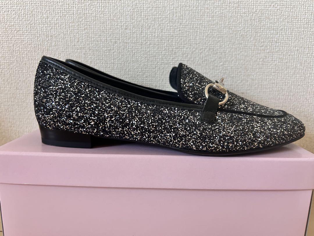 年末のプロモーション特価！ 未使用】 DIANA メルカリ - 25㎝ ローファー シルバーグリッターラメ 靴
