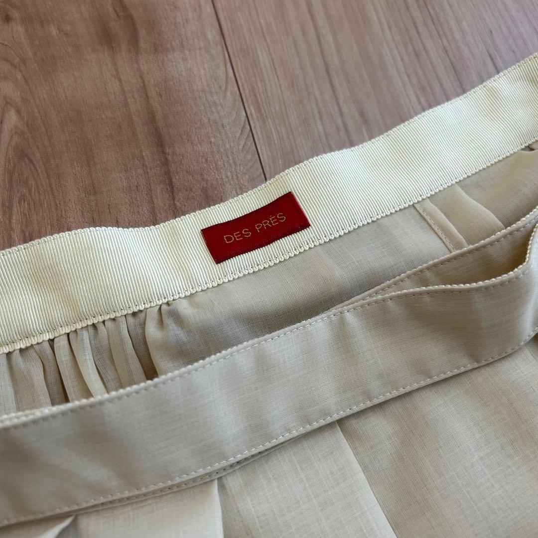 新品 DES PRES ウールポリエステル ランダムタックスカート