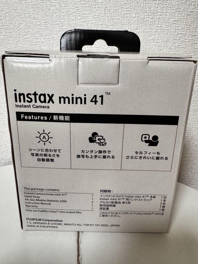 instax mini 41 インスタントカメラ ブラック