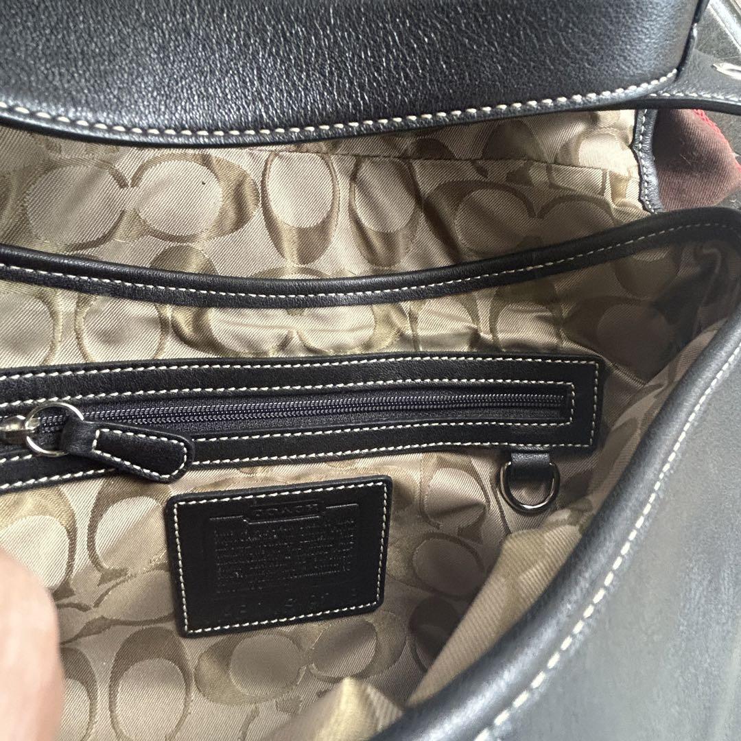 Coach オールレザーセミショルダーバッグ美品！