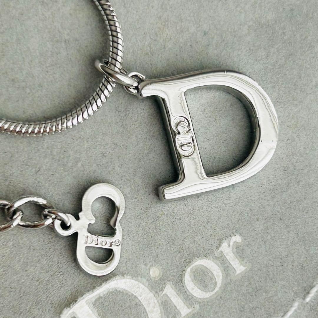 極美品✨ レア Dior ネックレス シルバー D ロゴ 刻印 加工なし