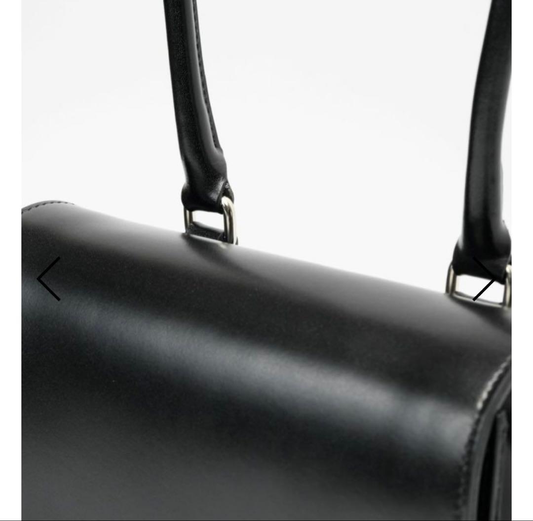 レザー ショルダーバッグ 黒 bucket baggage タグ付