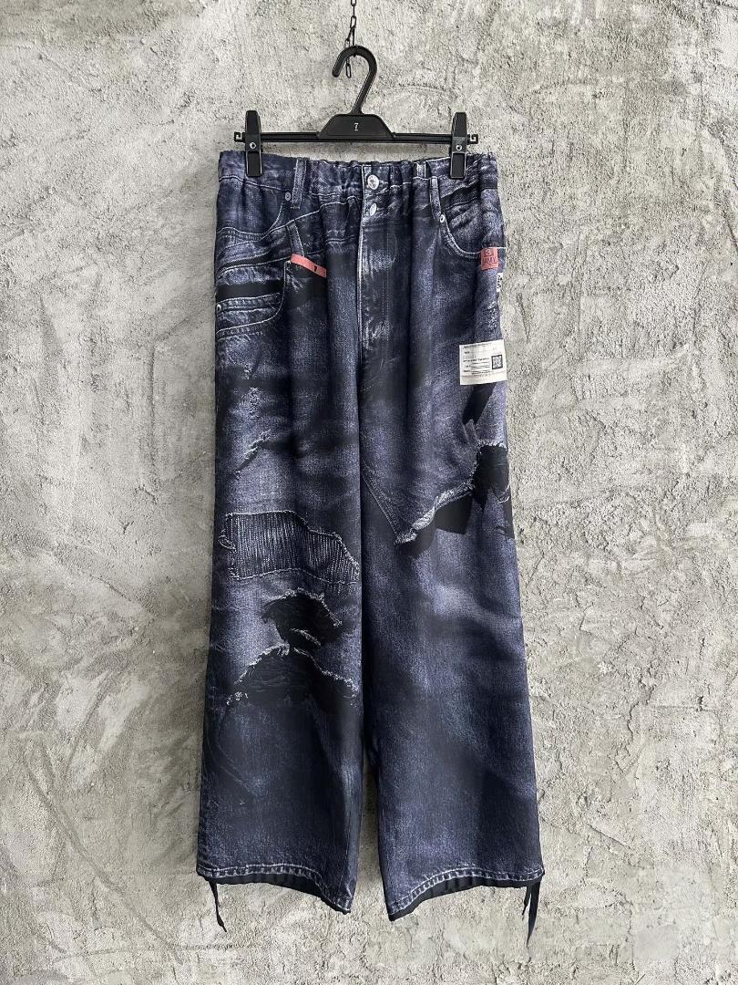 ミハラヤスヒロ × T.A.T.A 転写 デニム 25ss Maison MIHARA YASUHIRO - 極美品25SS ミハラヤスヒロ × T.A.T.A