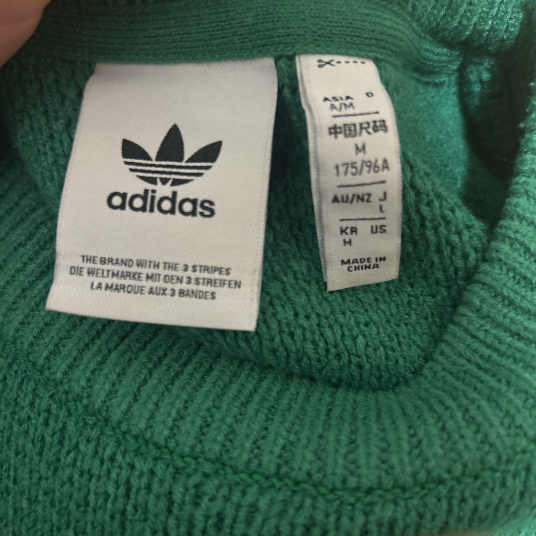 adidas 緑色 Mサイズ ニットセーター