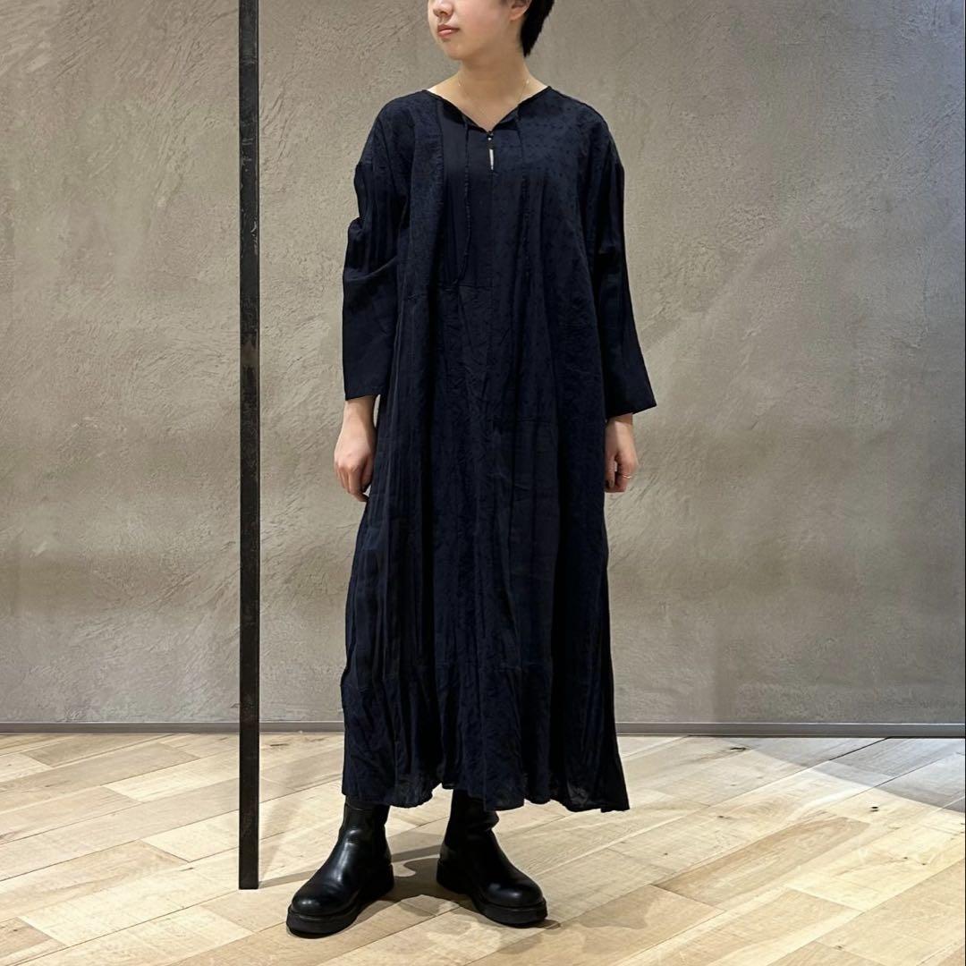 美品　パドカレ　25SS エンブロイダリーレースパッチワーク ワンピース リネン