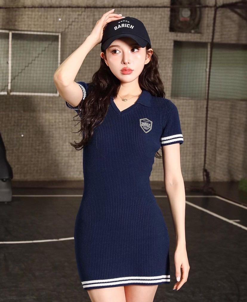 Darich ダーリッチ　エンブレムポロニットミニワンピース