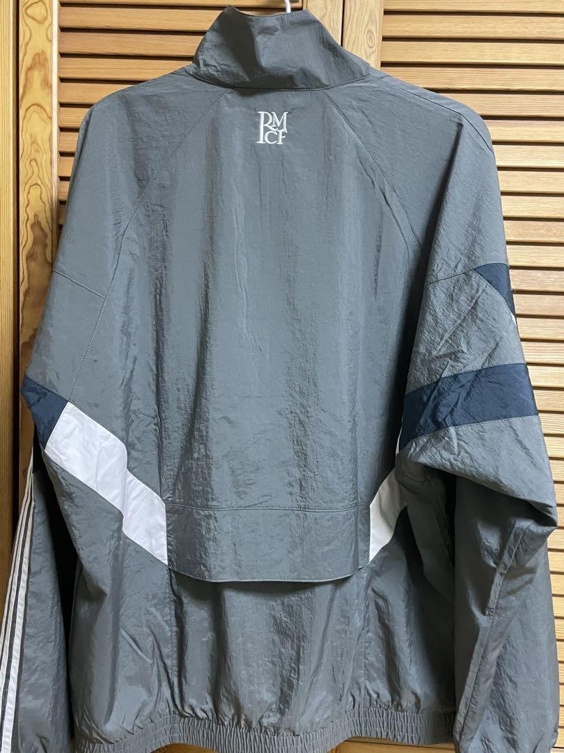 adidas レアル・マドリード ナイロンジャケット トラックジャケット　グレー