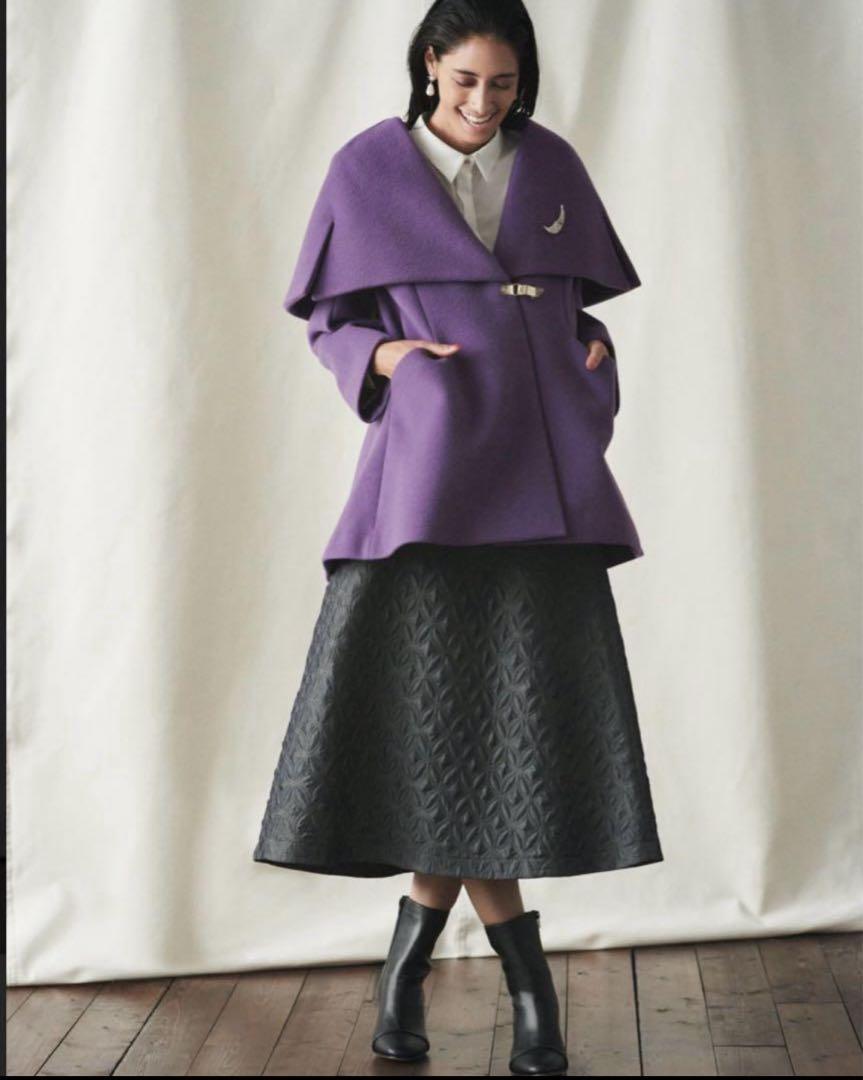 HANAE MORI×CELFORDコラボ ケープコート　パープル