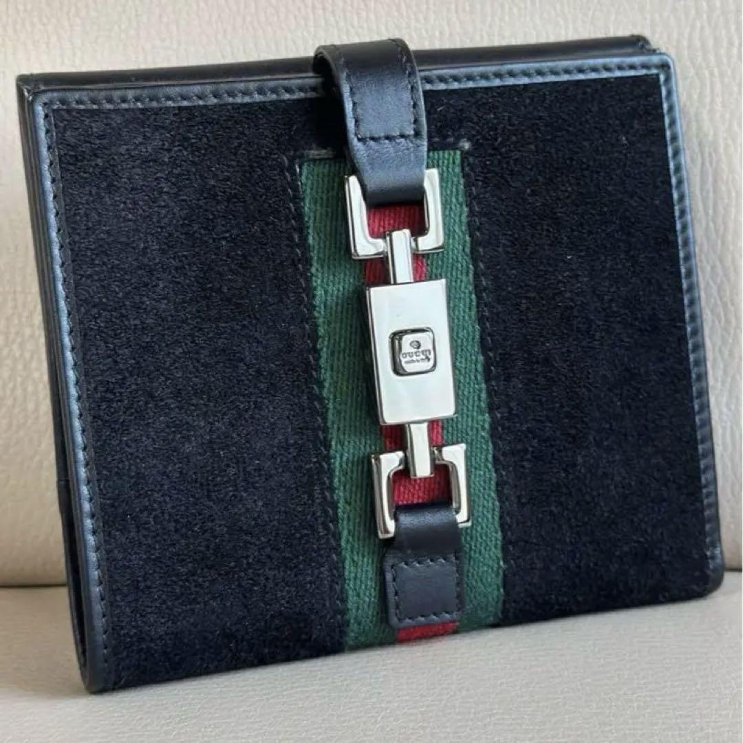 新品！ 未使用！ GUCCI グッチ 二つ折り財布 ジャッキー シェリーライン