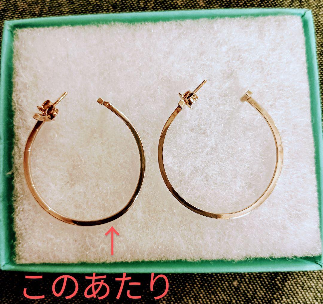 Tiffany & Co. Tワイヤーフープピアス 約3cm