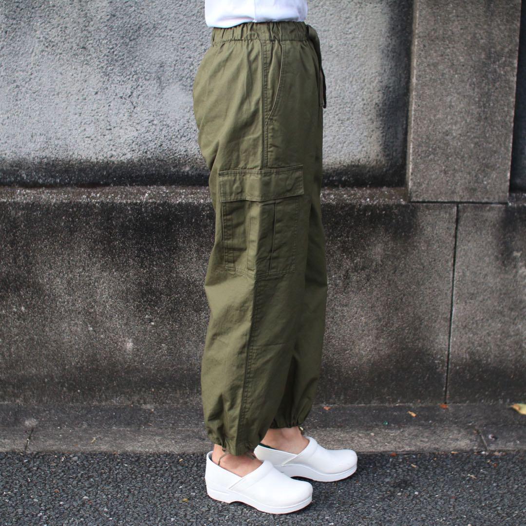TRAVAIL MANUEL リップストップカーゴパンツ ホワイト 軍パン