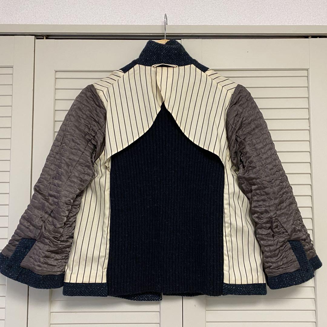 45R 極美品 ウール ニット ツイード ジャケット