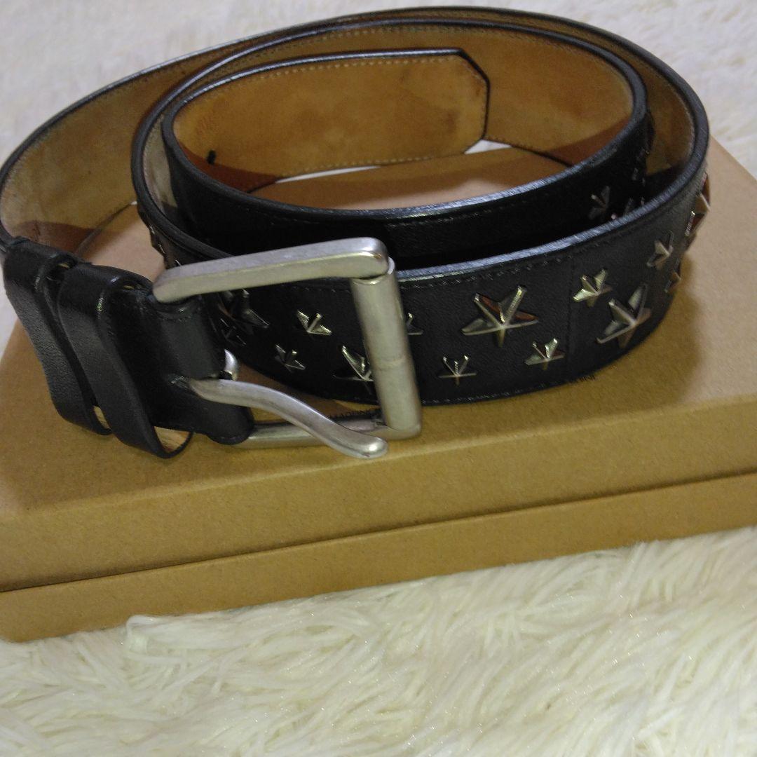 ★週末セール★　JIMMY CHOO ベルト スタッズ スター 星 レザー 本革