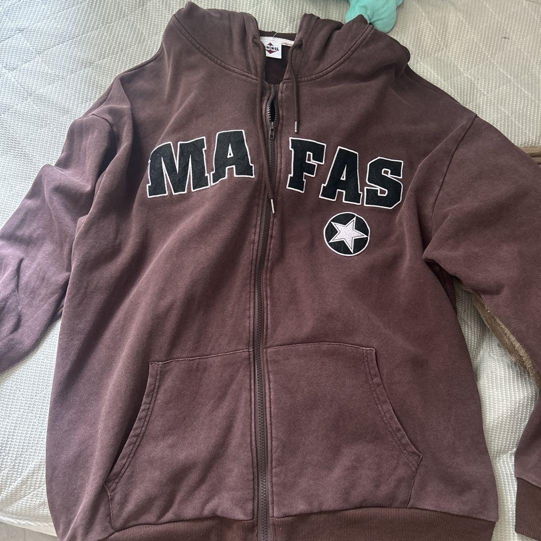 HOOK MAFAS フード付きパーカー ブラウン