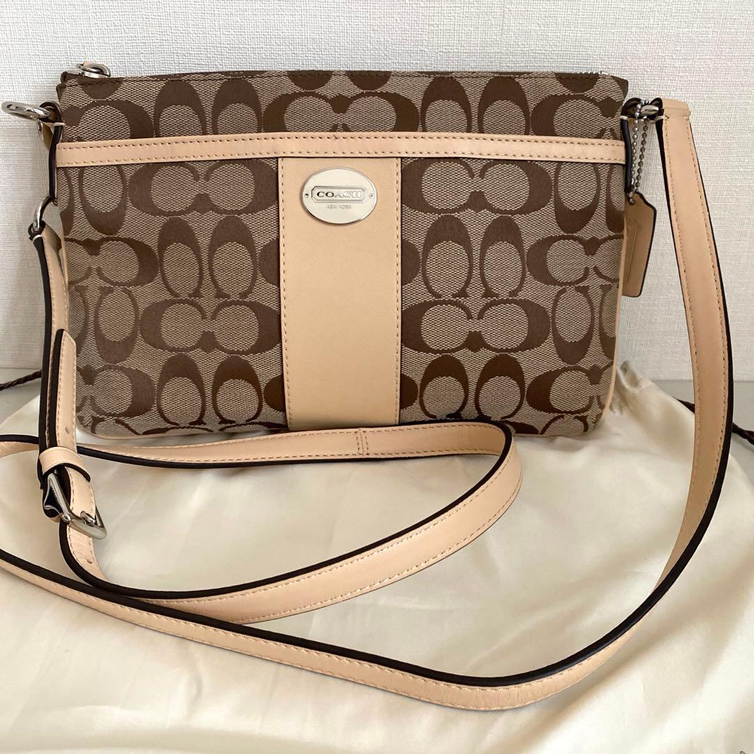 coach シグネチャー キャンパス地 ショルダーバッグCOACH