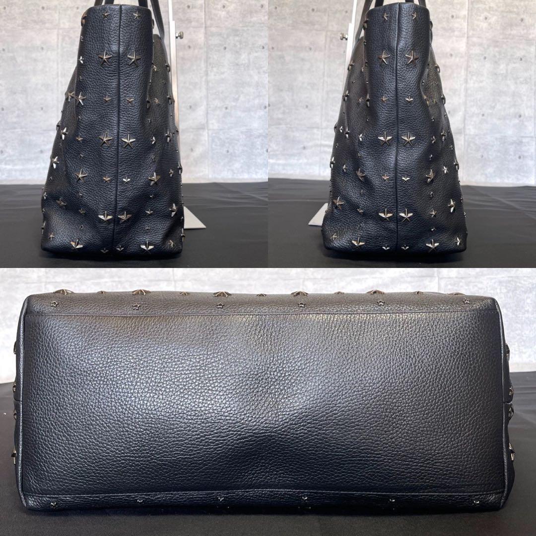 【未使用級】JIMMY CHOO PIMLICO BLACK A4 トートバッグ