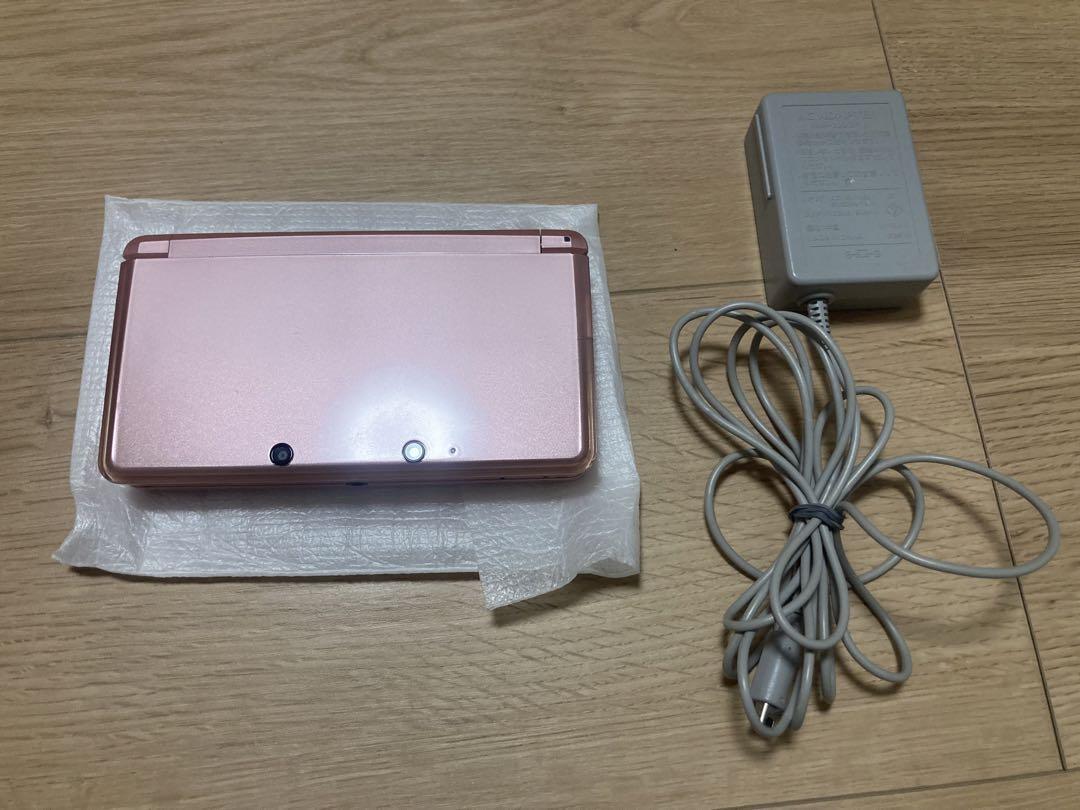 ニンテンドー3DS ミスティピンク 純正充電器 SDカード ダウンロードソフト