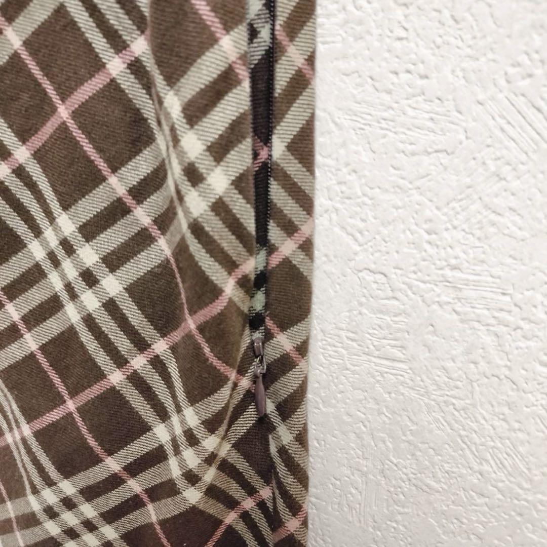 BURBERRY ワンピース ブルーレーベル チェック柄 36 - メルカリ