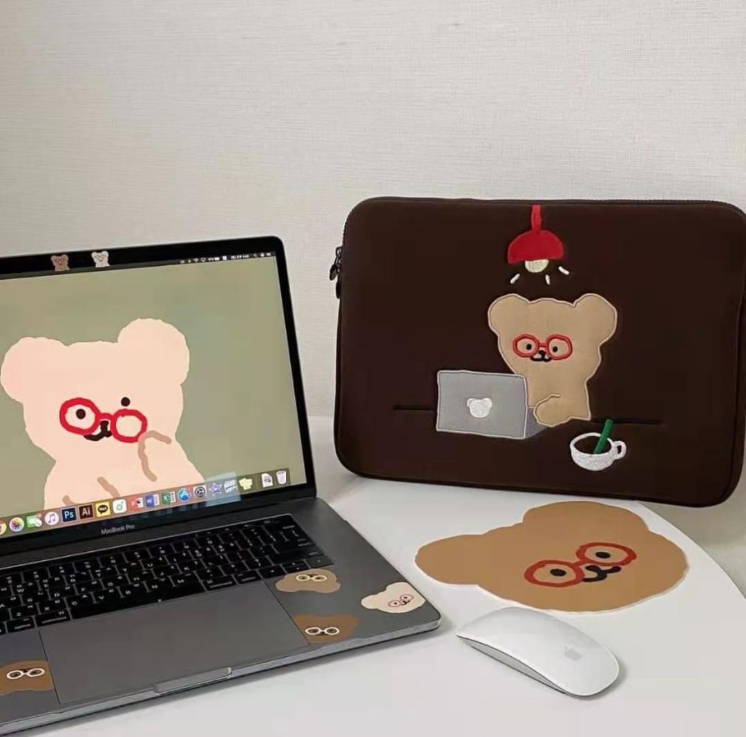 パソコンケース Pcケース クマ かわいい 韓国 プレゼント 13インチ メルカリ