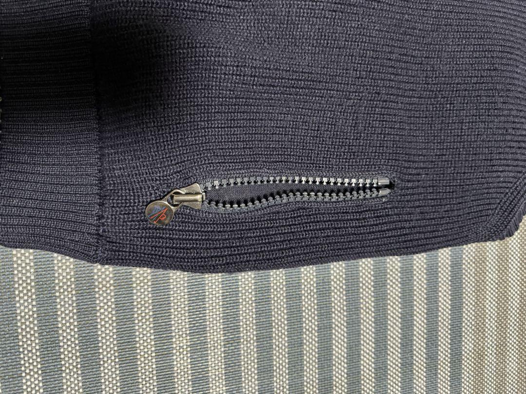 【最終価格正規品】モンクレール MONCLER ダウンベスト ニット切替 S 紺