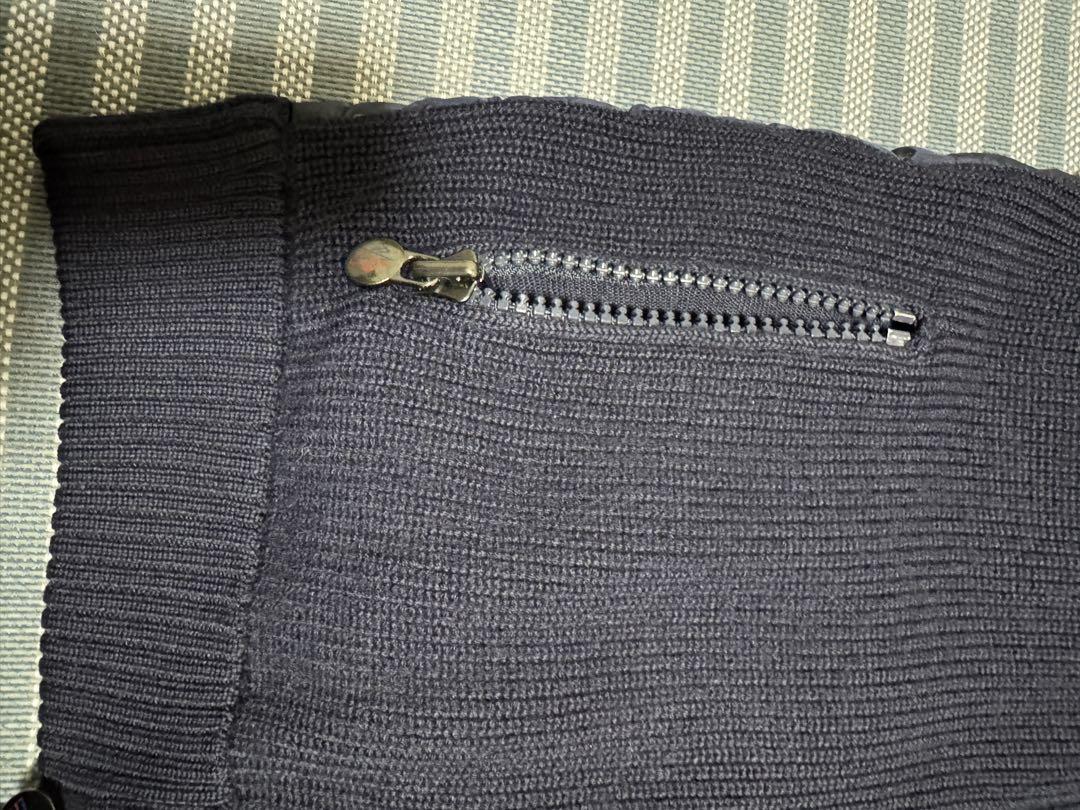 【最終価格正規品】モンクレール MONCLER ダウンベスト ニット切替 S 紺