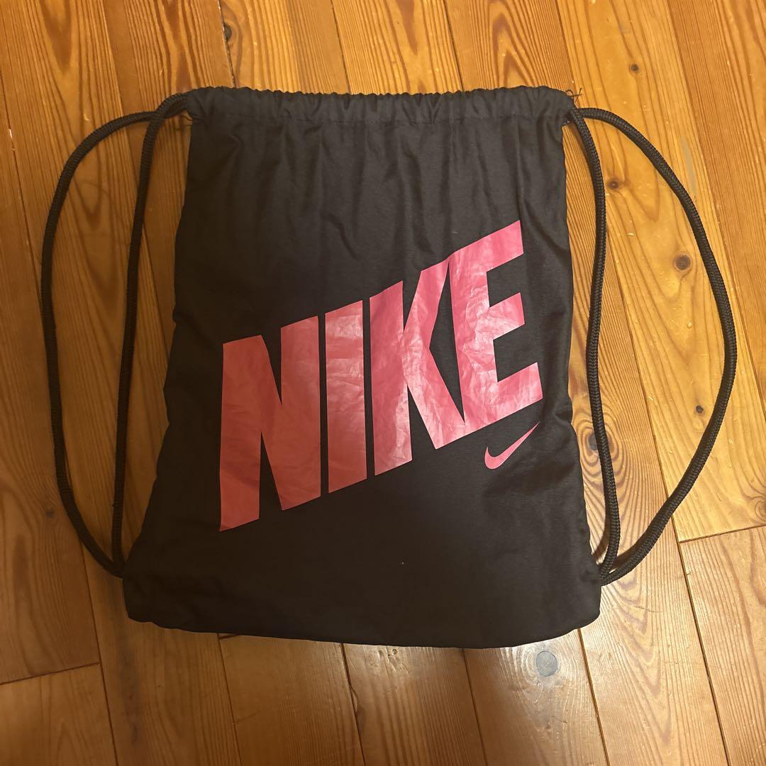 Nike ナイキ　ナップサック　黒/ピンク　y2k