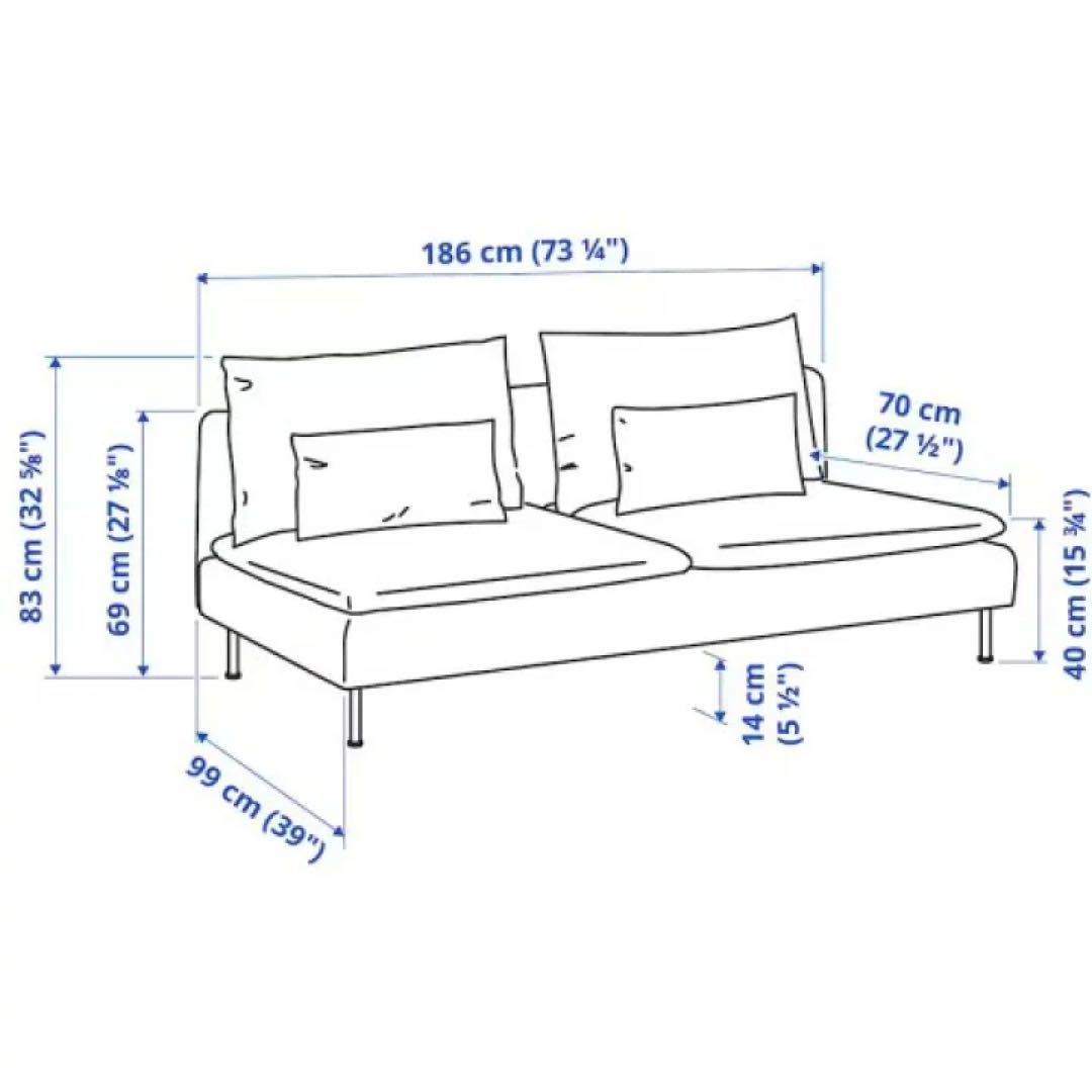 【美品】送料込み IKEA SODERHAMNソファ