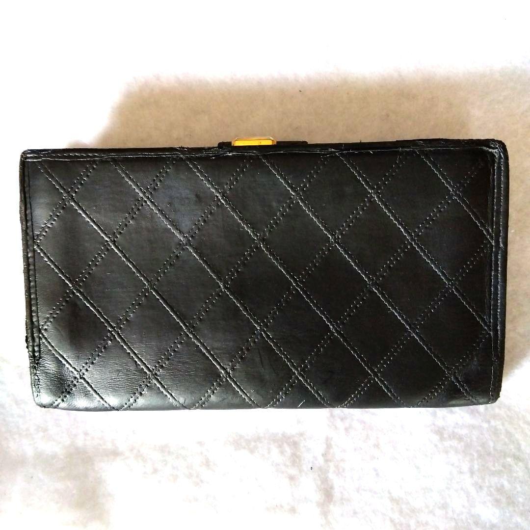 シャネル CHANEL ビコローレ がま口 長財布 ココマーク