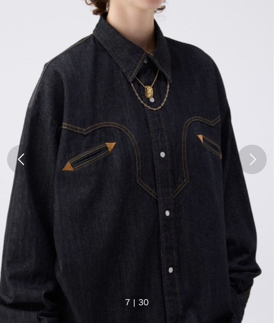 soerte オーバーサイズデニムウエスタンシャツ サイズ3 soerte オーバーサイズデニムウエスタンシャツ サイズ3