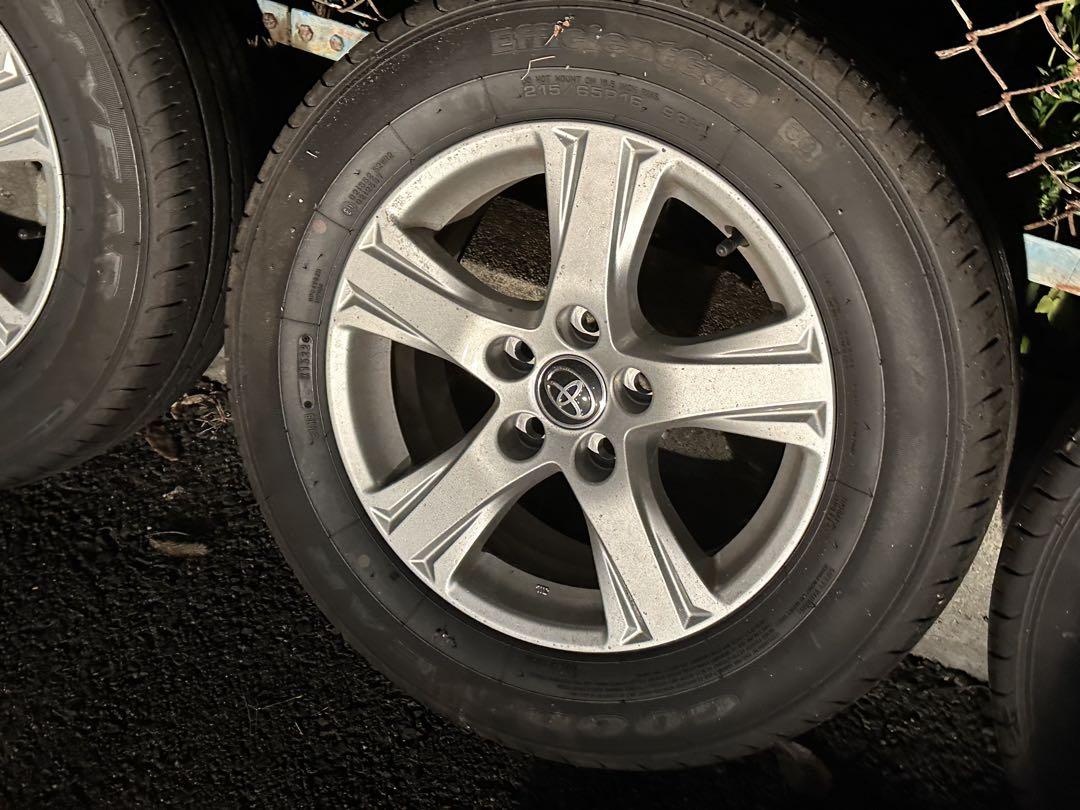 送料無料　アルファード取外　215/65R16 R4年製グッドイヤー装着 新車外し】グッドイヤー エフィシエントグリップ 215/65R16 4本