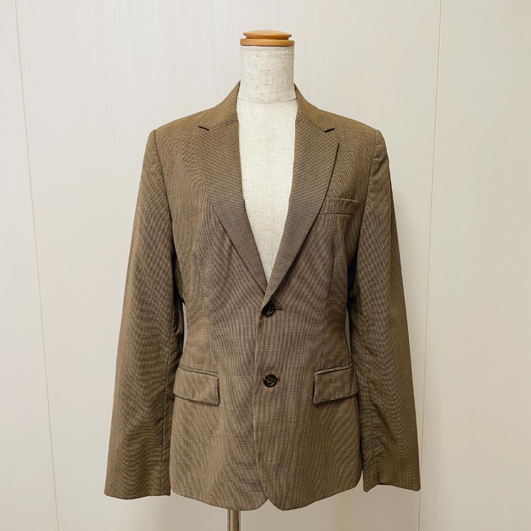 RALPH LAUREN ウールテーラードジャケット 千鳥格子 11号【910】