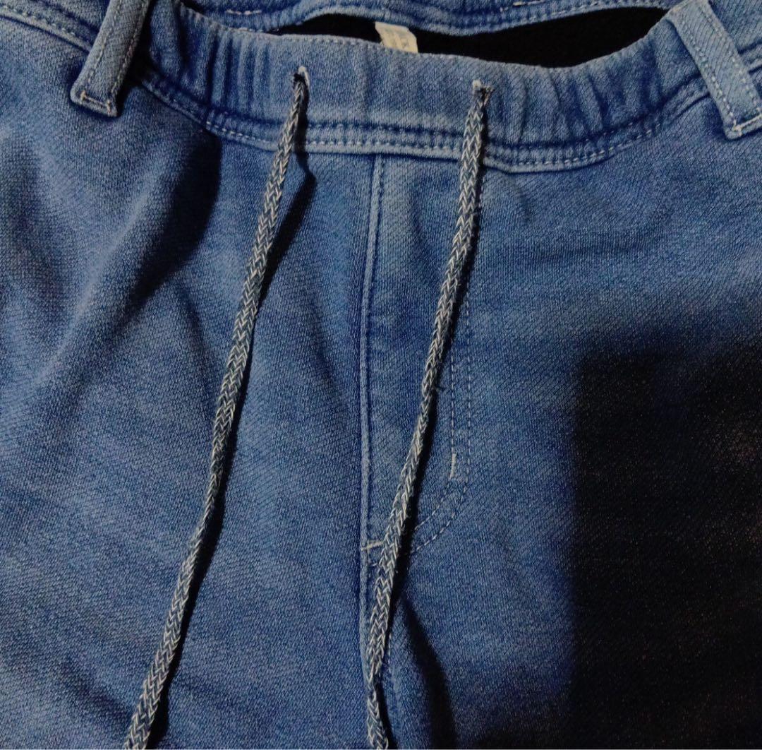 BACK NUMBER ジョガーパンツ Lサイズ ダークブルー ジーンズ 「BACK NUMBER」サスティナブルーデニムパンツ メンズ レディース