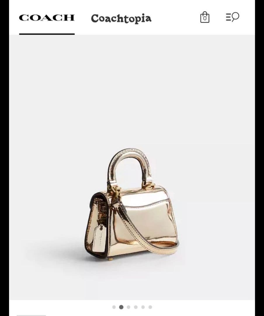 COACH ゴールド ミニハンドバッグ