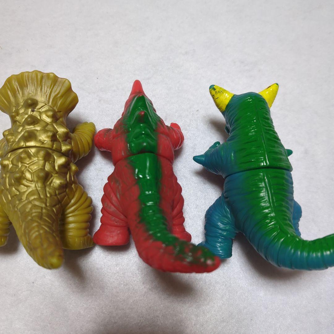 怪獣フィギュアセット 黄 赤 青 パチ怪獣 ソフビ 特撮 昭和