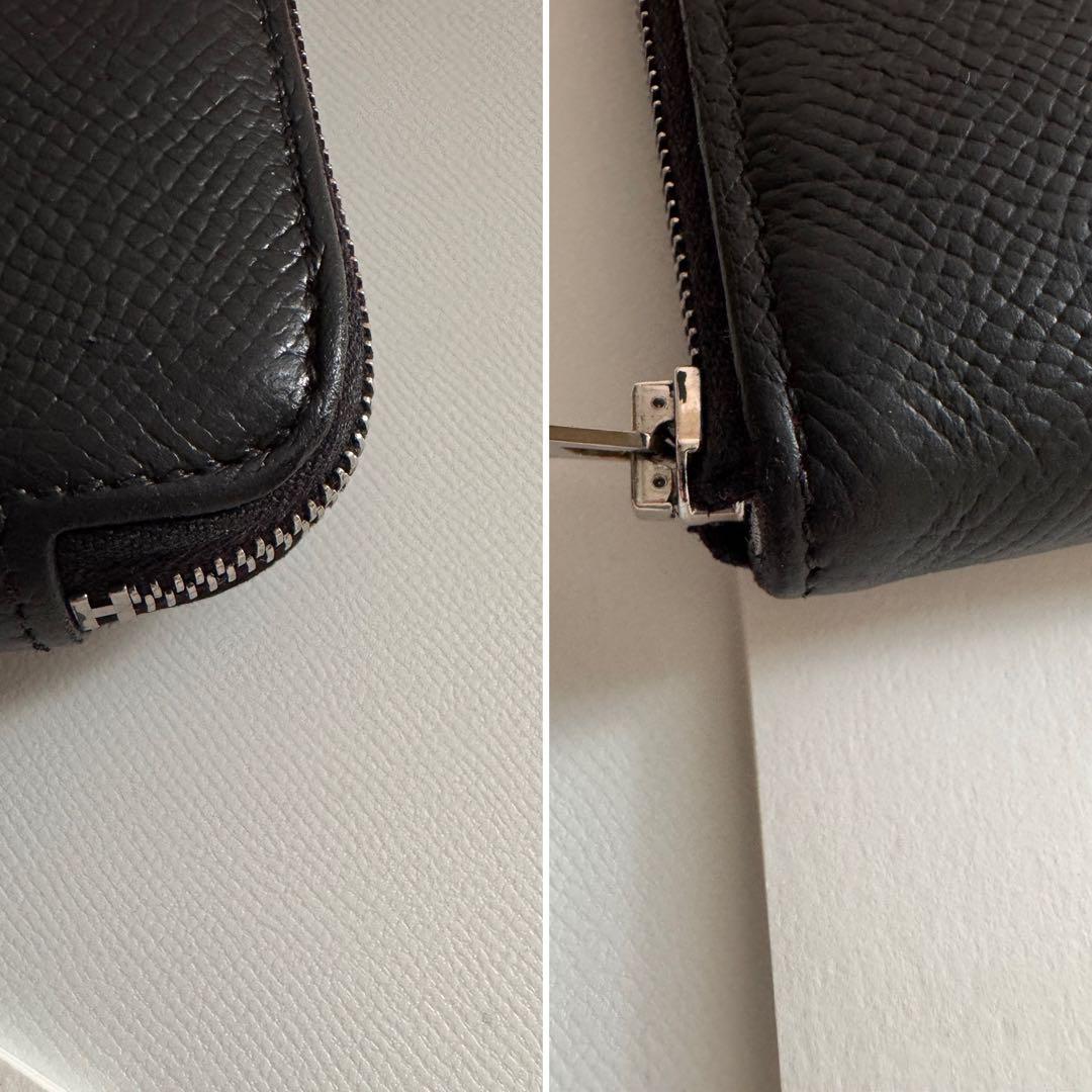 【美品】 645 HERMES エルメス アザップ シルクイン 長財布
