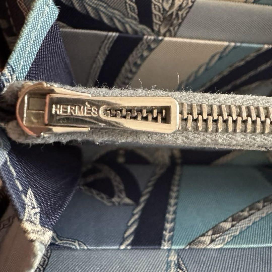【美品】 645 HERMES エルメス アザップ シルクイン 長財布