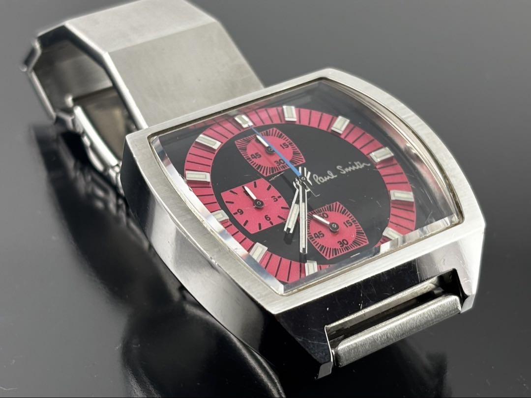 Paul Smith アシンメトリーデザイン クォーツ腕時計 電池交換済み稼働品 Paul Smith アシンメトリーデザイン クォーツ腕時計 電池交換