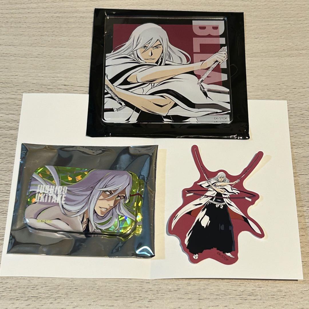 BLEACH WORLD ミニゲーム ステッカー スクエア 缶バッジ 浮竹十