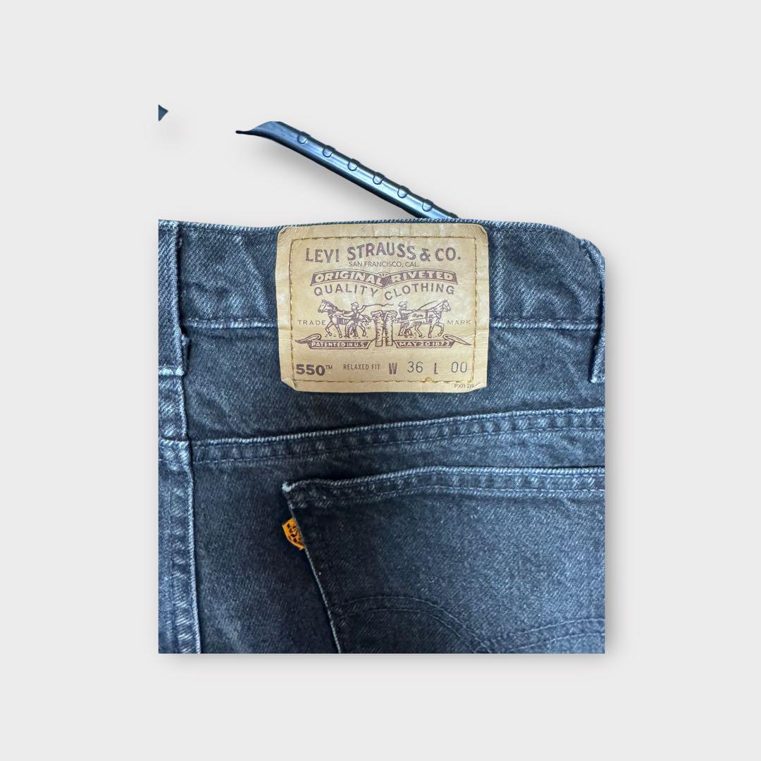 LEVI’S 550 オレンジタブ　デニムハーフパンツ ブラック