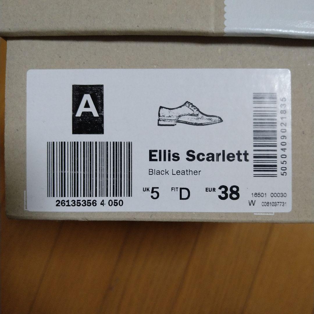 clarks ブラックレザー レースアップシューズ UK 5