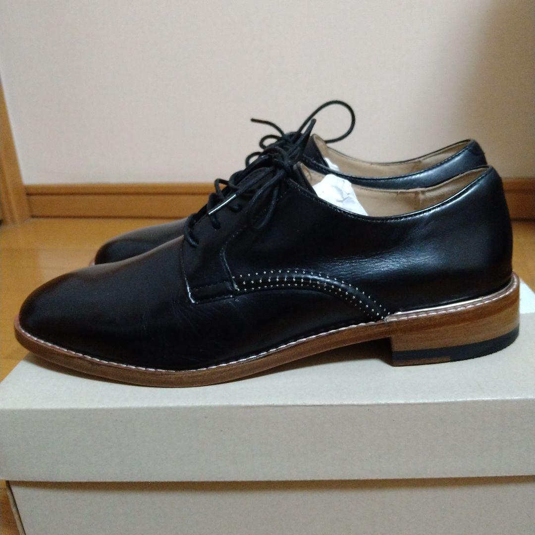 clarks ブラックレザー レースアップシューズ UK 5