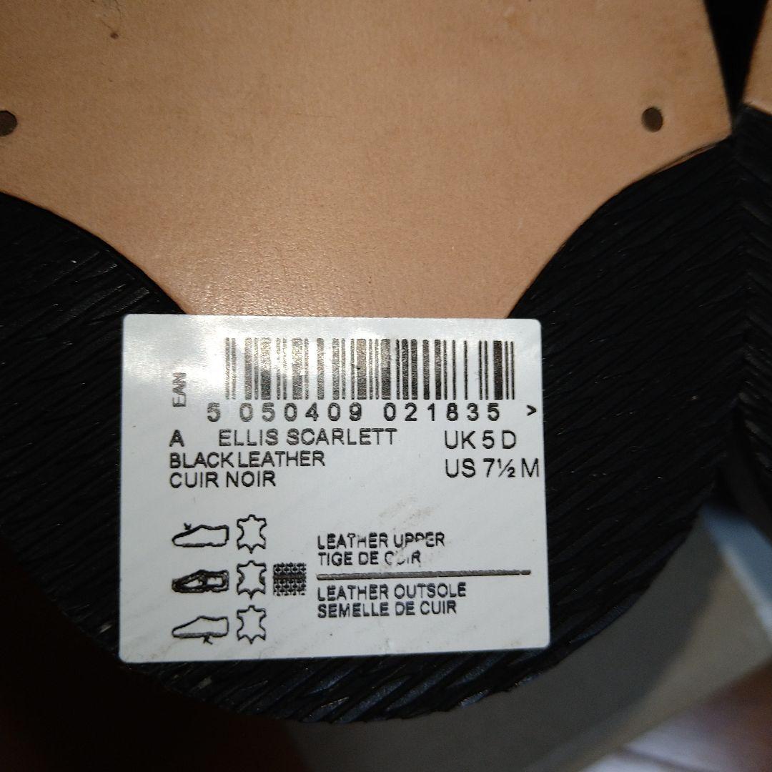 clarks ブラックレザー レースアップシューズ UK 5