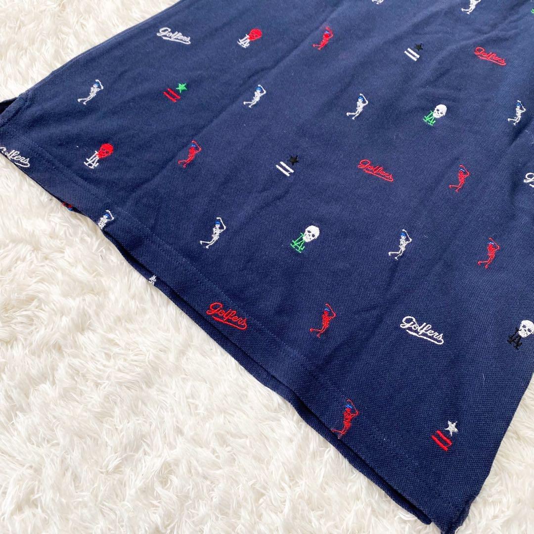 極美品 MARK&LONA ポロシャツ 半袖 総柄 レディース ゴルフ M