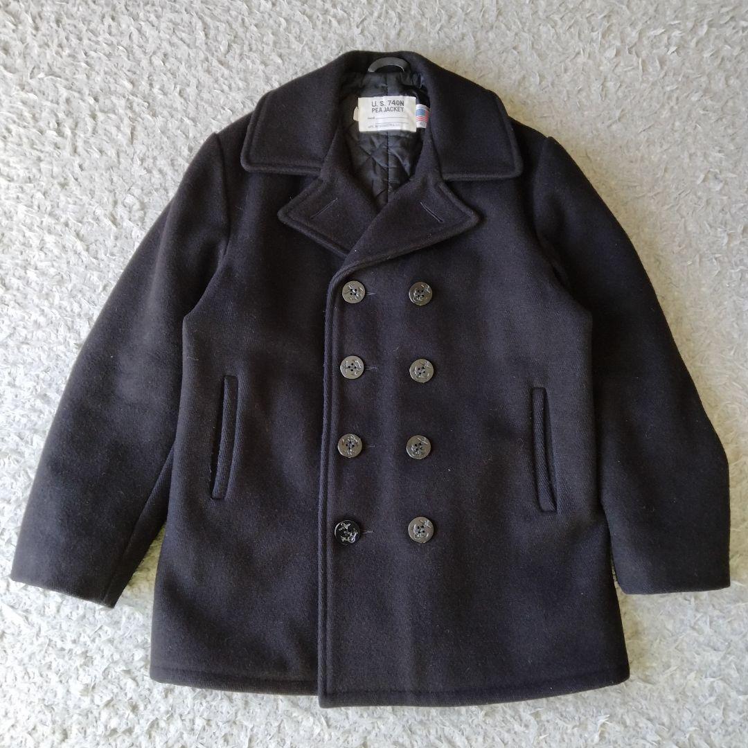 ショット【美品】ピーコート　USA製 740N　40サイズ　SCHOTT　名作